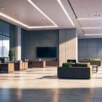 Oficinas modernas con tecnología avanzada en ambiente corporativo