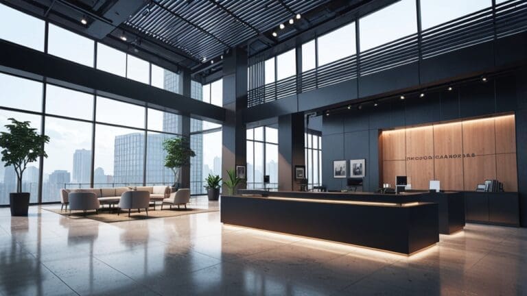 Oficinas modernas con equipos tecnológicos en un entorno corporativo