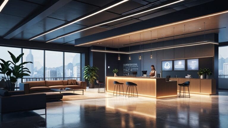 Oficinas modernas con equipos tecnológicos de última generación, representando innovación.
