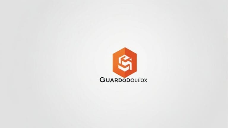 Logotipo de GuardedBox sobre un fondo tecnológico minimalista.