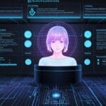 Gráfica de un centro de datos moderno con tecnología de inteligencia artificial y servidores de última generación