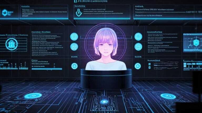 Gráfica de un centro de datos moderno con tecnología de inteligencia artificial y servidores de última generación