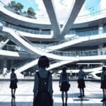 Colegios tecnológicos modernos con infraestructuras futuristas