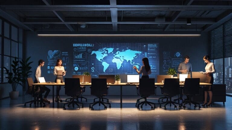 Oficinas modernas y tecnologías digitales representando el emprendimiento innovador