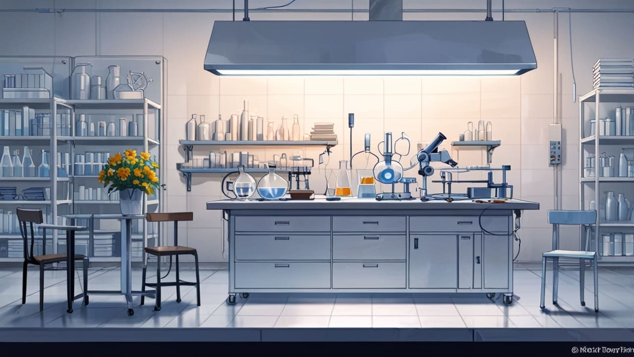 Dispositivo portátil innovador colocado sobre una mesa de laboratorio con luz suave.