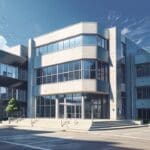 Sede moderna de un instituto de estadísticas con tecnología avanzada