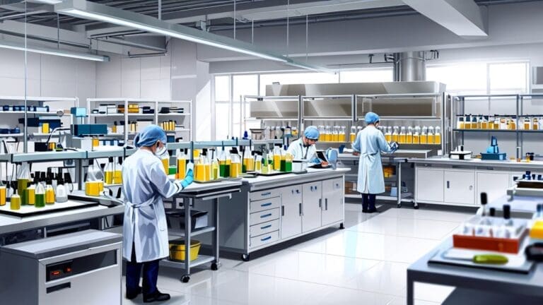 Laboratorio tecnológico moderno con equipos de almacenamiento digital avanzados.