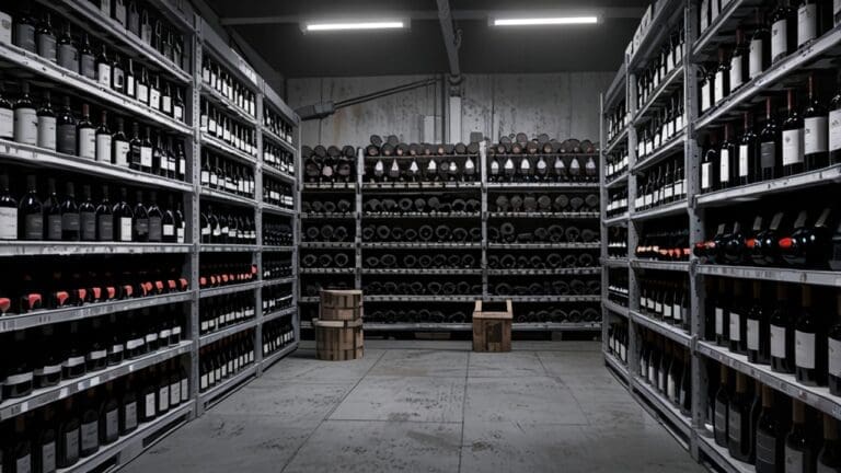 Botellas de vino en una línea de producción moderna y tecnológica en una bodega