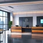 Oficinas modernas de un bufete de abogados con tecnología de vanguardia