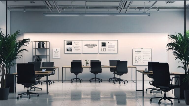 Oficina moderna con dispositivos tecnológicos de última generación sobre un escritorio.