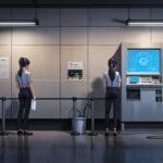 Oficina moderna con equipos tecnológicos y pantallas con código en una atmósfera de trabajo colaborativo