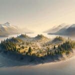 Vista panorámica del paisaje de Frutillar, con un entorno natural y tecnología avanzada.