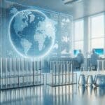 Primer plano de laboratorio con tubos de ensayo y muestras de agua bajo análisis