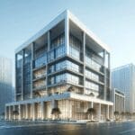 Moderno edificio de oficinas con diseño innovador y tecnología de vanguardia