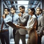 Equipo de ingenieros revisando paneles de ciberseguridad en una sala de servidores moderna