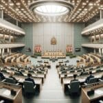 Interior del Congreso de los Diputados con asistentes en un evento empresarial agroalimentario
