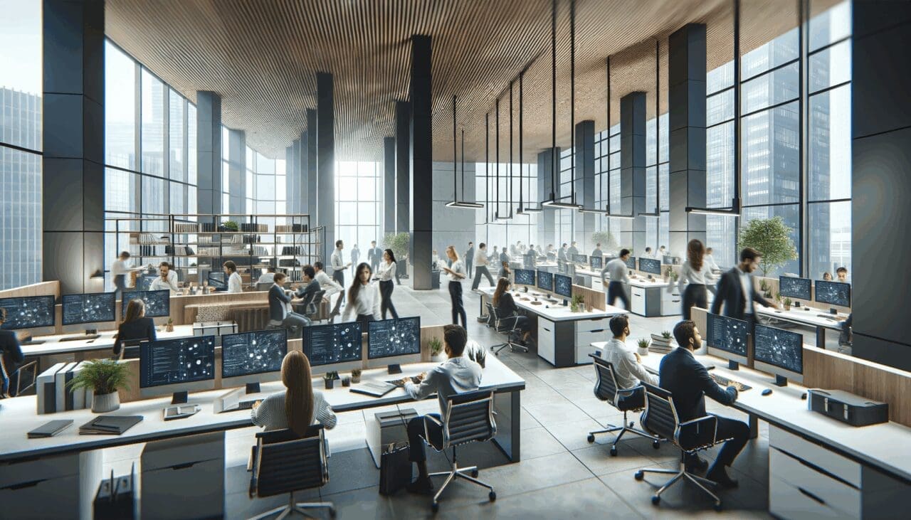 Oficinas modernas en Ciudad de México con equipos trabajando en tecnología