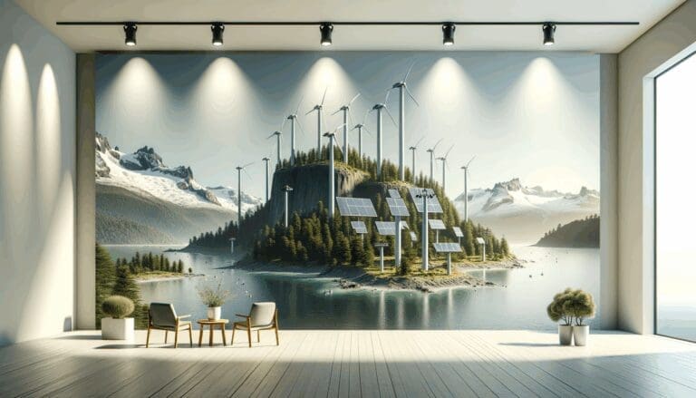 Paisaje natural de Chiloé con innovadoras instalaciones sostenibles