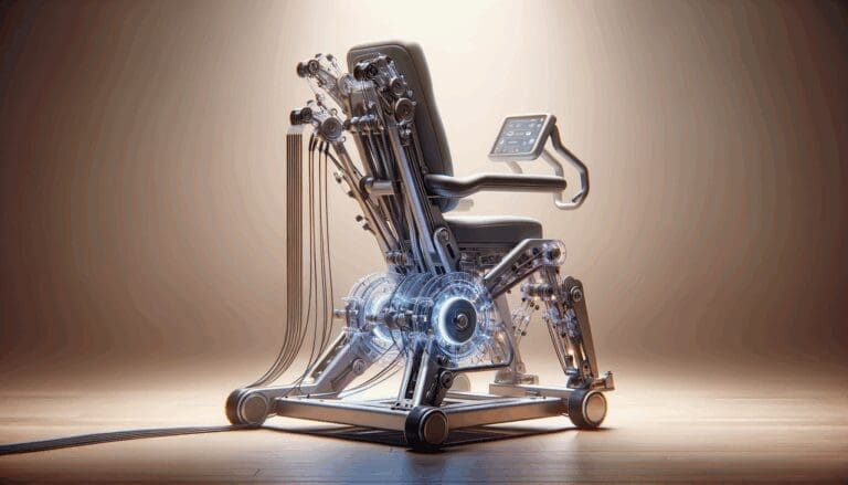 Dispositivo tecnológico aplicado a la rehabilitación motriz en un entorno clínico.