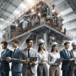 Ingenieros operando tecnología avanzada en una mina moderna