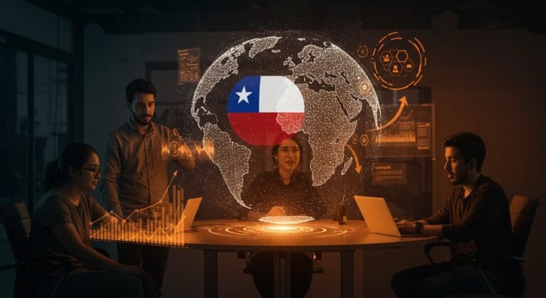 Doce startups tecnológicas chilenas expandiendo su presencia en Dubái con innovación y exportación de servicios tecnológicos.