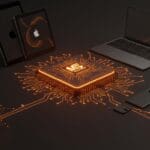 Chip Apple M5 potenciado en iPad Pro, MacBook Pro y Vision Pro, representando innovación en rendimiento e inteligencia artificial.