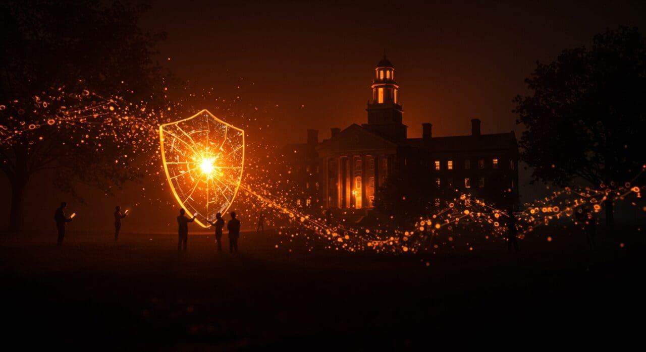 Ataque cibernético a la Universidad de Pensilvania evidenciando vulnerabilidades en ciberseguridad y filtración de datos en instituciones educativas.