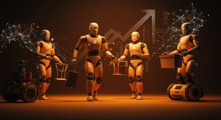 Competencia innovadora de robots humanoides autónomos en tareas domésticas, destacando avances en robótica e inteligencia artificial para startups.