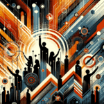 Convocatoria y colaboración en comunidad startup tecnológica con paleta de colores Ecosistema Startup en naranja y negro