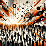 Convocatoria de startup destacando comunidad y colaboración con paleta naranja y negro del Ecosistema Startup