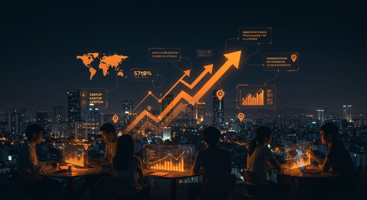 Ecosistema de startups innovadoras en Da Nang con crecimiento tecnológico y colaboración internacional en Vietnam.