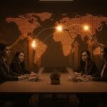 Equipo chileno destacando en Innovation Summit Dubai 2025, simbolizando innovación tecnológica y potencial de exportación en LATAM.