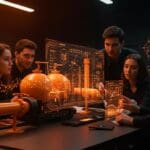 Equipo Delphos innovando con inteligencia artificial y gemelo digital en la industria energética durante Hack the Challenge 2025.