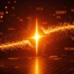 Fusión de Fivetran y dbt Labs creando un gigante en infraestructura de datos con flujos de datos y elementos que representan IA y venture capital.