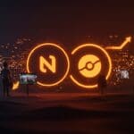 Fusión de Fubo con Hulu Live TV simbolizada por orbes luminosos entrelazados en un entorno digital de streaming y deportes, destacando la innovación y la estrategia de mercado.