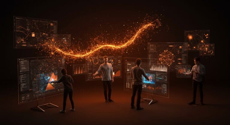 Colaboración avanzada en edición de imágenes con IA generativa destacando tecnología y automatización en ecosistema startup.