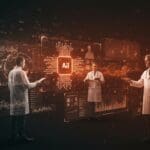 Visualización editorial que representa la evaluación automatizada de residencias médicas con IA aplicada y GPT-5 en un entorno tecnológico avanzado.