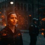 Reconocimiento facial en la calle usado por ICE y CBP para verificar ciudadanía, destacando vigilancia biométrica y debates legales.