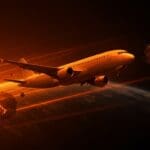 Vuelo de United Airlines afectado por escombros espaciales, destacando innovación tecnológica y gestión de riesgos en aviación comercial.