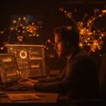 Founding Engineer desarrollando plataformas de datos para IA en startup de San Francisco con ambiente tecnológico y colores ecosistema startup.