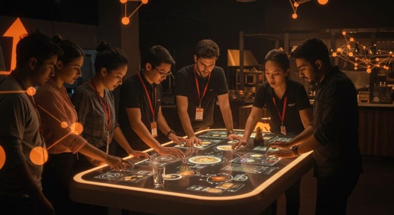 Startups innovadoras del sector horeca colaborando en tecnología y sostenibilidad en Madrid Food Innovation Hub.