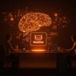 Startup tech team utilizando NanoChat, modelo conversacional de IA accesible, implementado con IA aplicada y automatización eficiente.