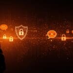 Ilustración de soberanía digital europea con simbolismo de criptografía y comunicaciones seguras en contexto de regulación tecnológica Chat Control.