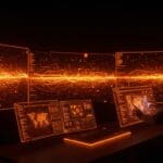 Simulación de autómatas celulares paralelizados con WebGPU mostrando algoritmos emergentes y computación avanzada en tiempo real.