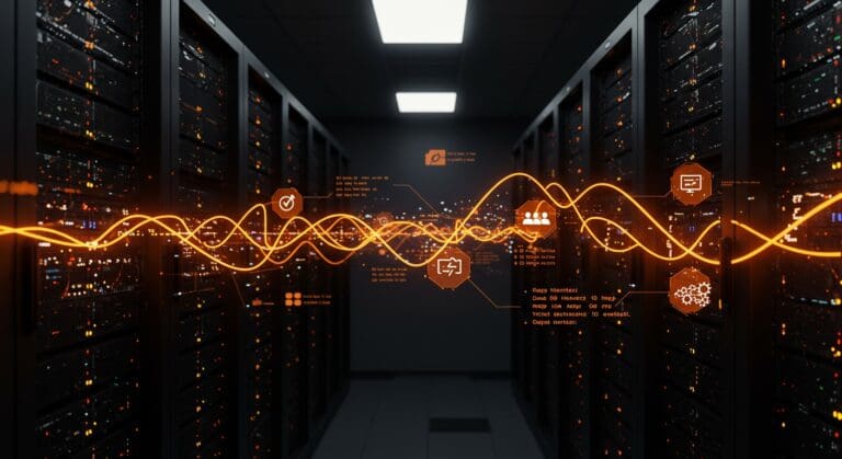 Visualización moderna de pipelines UNIX con flujos de datos y microservicios que representan arquitectura de software y concurrencia en tecnología avanzada.