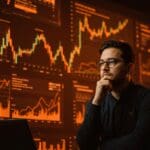 Founder analizando impacto del populismo económico y riesgo político en el entorno de startups y prosperidad empresarial.