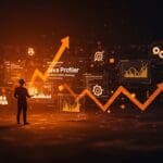 Precisión de perfiladores Java analizada con herramientas como Async-profiler en sistemas con compilación JIT, visualización tecnológica editorial.