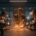 Equipo de startup Prezent visualizando crecimiento en servicios de IA y adquisición de empresas con financiamiento de $30M.