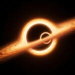 Imagen revolucionaria de los agujeros negros supermasivos en órbita mutua en el quásar OJ287, destacando avances en astronomía y evolución galáctica.