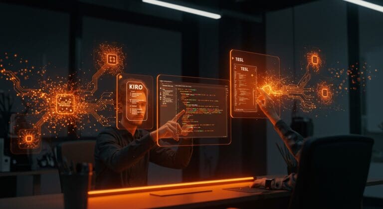 Representación visual de spec-driven development con herramientas AI Kiro, Spec-Kit y Tessl aplicadas al desarrollo de software en startups.